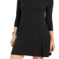 Style & Co Women's Swing Dress Black Size Petite M