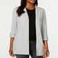Karen Scott Women's 3/4 Sleeve Cozy Cardigan Gray Size X-Small