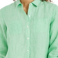 Charter Club Women's Linen Shirt  Green Size X-Small