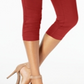 Alfani Women's Tummy Control Pull on Capri Pants Red Size 10 Petite