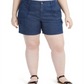 Style & Co Women's Plus Chambray Shorts Blue Size 22W
