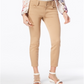Thalia Sodi Women's Double Button Skinny Ankle Pants Brown Size 4