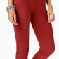Alfani Women's Tummy Control Pull on Capri Pants  Red Size 12 Petite