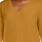 Maison Jules Women's V Neck Sweater Yellow Size XX-Large
