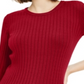 Maison Jules Women's Ribbed Crew-Neck Sweater Red Size XX-Large