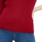 Maison Jules Women's Ribbed Crew-Neck Sweater Red Size XX-Large