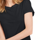 Maison Jules Women's Tie-Back Solid T-Shirt Black Size X-Small