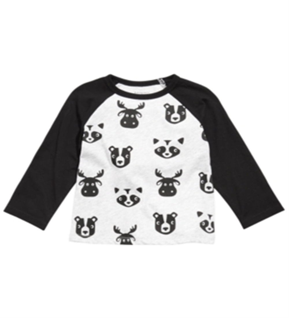 First Impressions Baby Boy's Colorblocked Raglan Printed T-Shirt Black Combo Size 24MOS