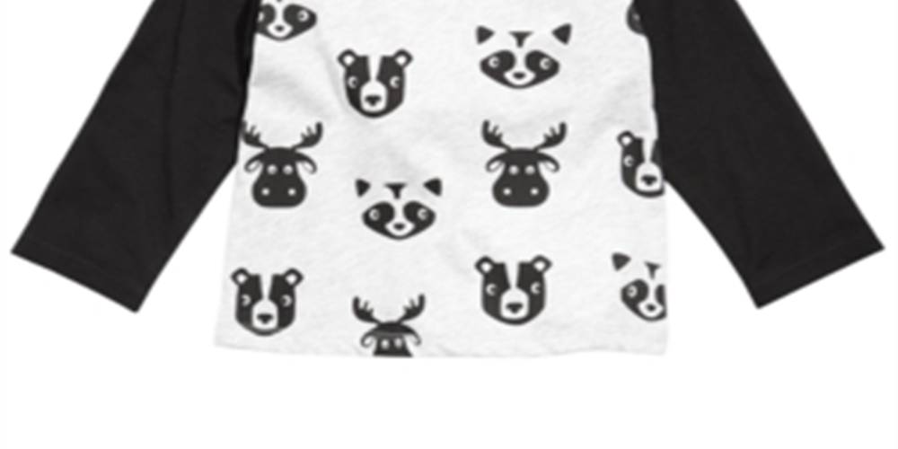 First Impressions Baby Boy's Colorblocked Raglan Printed T-Shirt Black Combo Size 24MOS