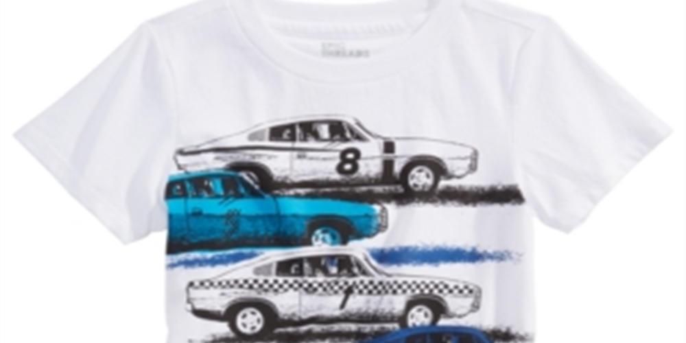 Epic Threads Little Boy's Vintage Car T-Shirt White Size 5