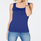 Karen Scott Women's Square-Neck Tank Top Blue Size Large