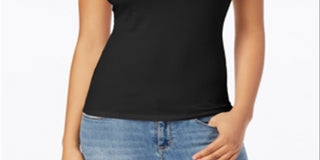 Guess Womne's Eco Elyza Cutaway-Shoulder Top Black Size X-Small
