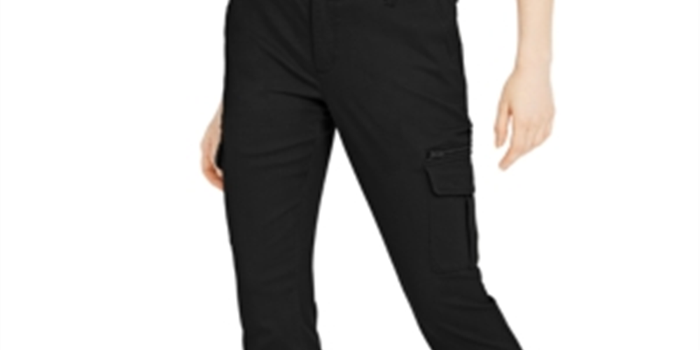 INC International Concepts Women's Skinny Utility Pants Black Size 8 Petite