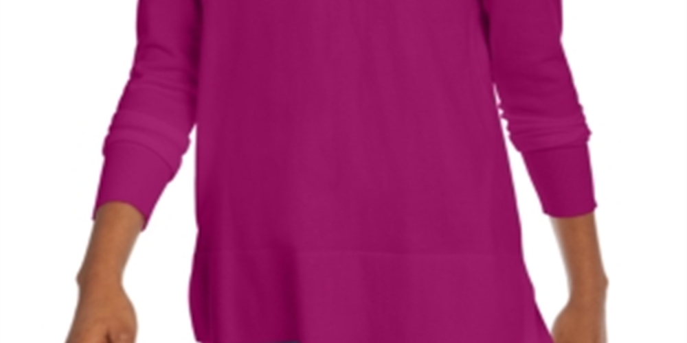 Maison Jules Women's V-Neck Sweater Pink Size Medium