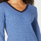 Karen Scott Women's Long-Sleeve Sweater Blue Size Petite Small