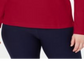 Karen Scott Women's Sport Lace-up Sweatshirt Red Size Medium