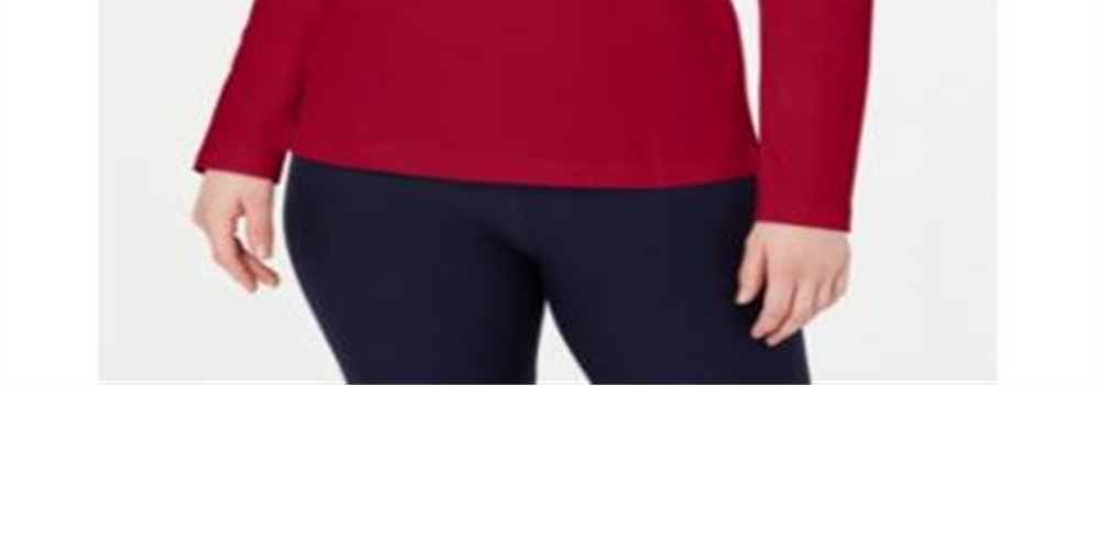 Karen Scott Women's Sport Lace-up Sweatshirt Red Size Medium