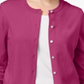 Karen Scott Women's Crew-Neck Cardigan Pink Size Small