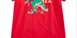 Epic Threads Toddler Boy's Santa Saurus-Print T-Shirt Red Size 3