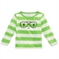 First Impressions Baby Boy's Striped Face-Print Cotton T-Shirt Green Size 6-9MOS