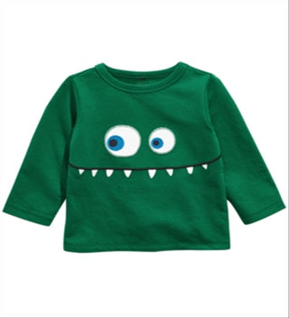 First Impressions Baby Boy's Monster Face Applique T-Shirt Green Size 12MOS