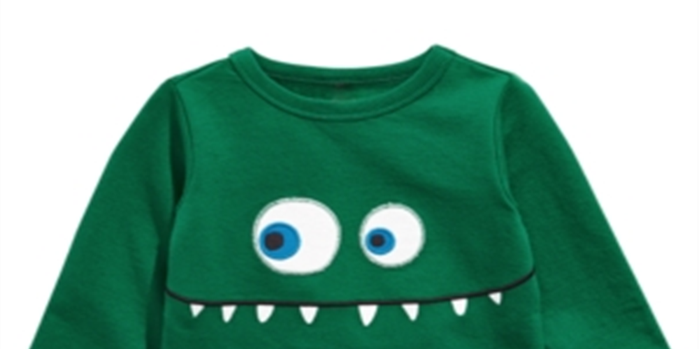 First Impressions Baby Boy's Monster Face Applique T-Shirt Green Size 12MOS