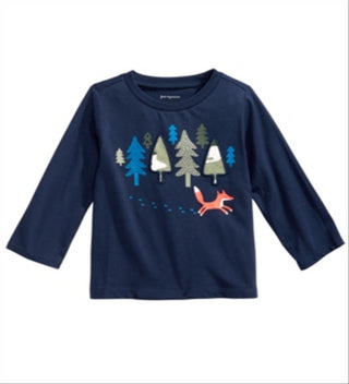 First Impressions Toddler Boy's Forest & Fox T-Shirt Blue Size 3T