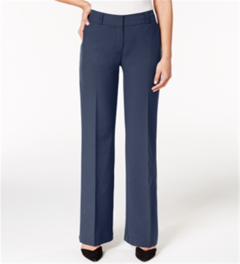 Alfani Women's Curvy Bootcut Pants Blue Size 0 Petieetite