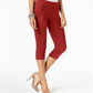 Alfani Women's Tummy-Control Pull-on Capri Pants Red Size 2 Petite