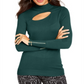 Thalia Sodi Women's Cutout Mock-Neck Sweater Green Size X-Large
