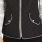 Charter Club Women's Quilted Stand-Collar Vest Black Size Medium