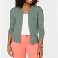 Charter Club Women's Textured Cardigan Green Green Size X-Small