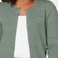 Charter Club Women's Textured Cardigan Green Green Size X-Small