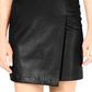 Bar III Women's Faux-Leather Skirt Black Black Size XXS