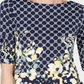 Charter Club Women's Floral-Print Ruffled-Sleeve Top Blue Size Small