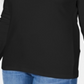 Karen Scott Women's Satin-Trim Scoop-Neck Top Black Size X-Small