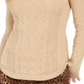 Charter Club Women's Metallic Crewneck Cable-Knit Sweater Brown Size X-Large