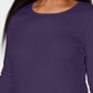 Karen Scott Women's Satin-Trim Scoop-Neck Top Purple Size Small