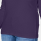 Karen Scott Women's Satin-Trim Scoop-Neck Top Purple Size Small