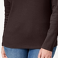 Karen Scott Women's Cotton Henley-Neck Top Brown  Size PSM