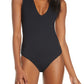 Free People Women's Keep It Sleek Bodysuit Black Size Medium