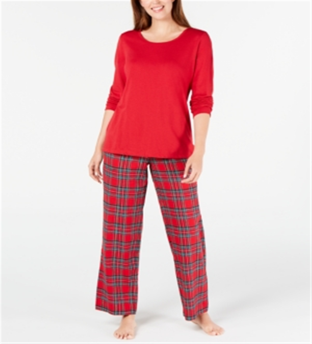 Family Pajamas Women's Mix It Brinkley Plaid Set Red Size L