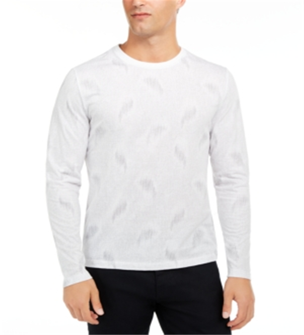 Alfani Men's Paisley Graphic Shirts White Size XXX-Large