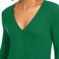 INC International Concepts Women's Knit Ribbed Top Green Size L