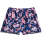 Epic Threads Big Girl's Floral Print Challis Shorts Navy Size L