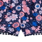 Epic Threads Big Girl's Floral Print Challis Shorts Navy Size L