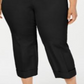Alfani Women's Plus Comfort Waist Cuffed Ankle Pants Black Size 28W