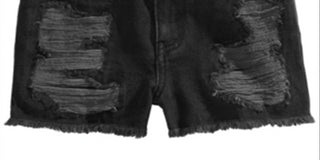 Epic Threads Big Girl's Ripped Cotton Denim Shorts Black Size 10