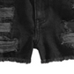 Epic Threads Big Girl's Ripped Cotton Denim Shorts Charcol Size 8