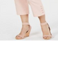 JM Collection Women's Button-Hem Tummy-Control Capris Pink Size Small